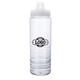 a clear body & clear ice stick & clear lid 26 oz pet bottle with flip spout ice stick