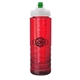 a red body & red ice stick & green lid 26 oz pet bottle with flip spout ice stick