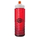 a red body & red ice stick & orange lid 26 oz pet bottle with flip spout ice stick