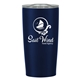 aerial view a navy with clear lid 20 oz himalayan tumbler, image 1 of 6