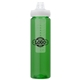 a green body & clear lid & clear infuser laguna 32 oz pet bottle with flip spout infuser