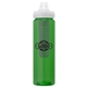 a green body & clear lid & purple infuser laguna 32 oz pet bottle with flip spout infuser