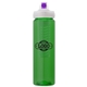 a green body & purple lid & green infuser laguna 32 oz pet bottle with flip spout infuser