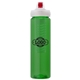 a green body & red lid & green infuser laguna 32 oz pet bottle with flip spout infuser