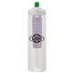 a clear body & green lid & purple infuser laguna 32 oz pet bottle with flip spout infuser