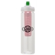 a clear body & green lid & red infuser laguna 32 oz pet bottle with flip spout infuser