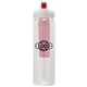 a clear body & red lid & red infuser laguna 32 oz pet bottle with flip spout infuser