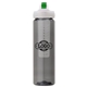 a smoke body & green lid & clear infuser laguna 32 oz pet bottle with flip spout infuser