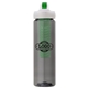 a smoke body & green lid & green infuser laguna 32 oz pet bottle with flip spout infuser