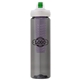 a smoke body & green lid & purple infuser laguna 32 oz pet bottle with flip spout infuser