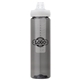 a smoke body & clear lid & clear infuser laguna 32 oz pet bottle with flip spout infuser