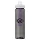 a smoke body & clear lid & purple infuser laguna 32 oz pet bottle with flip spout infuser