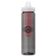 a smoke body & clear lid & red infuser laguna 32 oz pet bottle with flip spout infuser