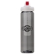 a smoke body & red lid & clear infuser laguna 32 oz pet bottle with flip spout infuser