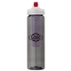 a smoke body & red lid & purple infuser laguna 32 oz pet bottle with flip spout infuser