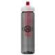 a smoke body & red lid & red infuser laguna 32 oz pet bottle with flip spout infuser