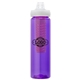 a purple body & clear lid & red infuser laguna 32 oz pet bottle with flip spout infuser