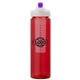 a red body & purple lid & clear infuser laguna 32 oz pet bottle with flip spout infuser