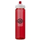 a red body & red lid & clear infuser laguna 32 oz pet bottle with flip spout infuser