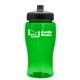 a transparent green bottle & black lid poly - pure jr. - 18 oz transparent bottle with push pull lid