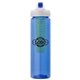 a navy body & green infuser & navy lid newport 25 oz pet bottle with flip spout infuser