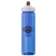 a navy body & navy infuser & black lid newport 25 oz pet bottle with flip spout infuser