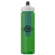 a green body & navy infuser & black lid newport 25 oz pet bottle with flip spout infuser