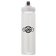a clear body & clear infuser & black lid newport 25 oz pet bottle with flip spout infuser