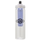 a clear body & navy infuser & black lid newport 25 oz pet bottle with flip spout infuser