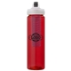 a red body & purple infuser & black lid newport 25 oz pet bottle with flip spout infuser
