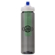 a smoke body & green infuser & navy lid newport 25 oz pet bottle with flip spout infuser