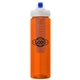 a orange body & purple infuser & navy lid newport 25 oz pet bottle with flip spout infuser