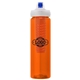 a orange body & red infuser & navy lid newport 25 oz pet bottle with flip spout infuser