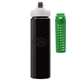 a black body & green infuser & black lid newport 25 oz pet bottle with flip spout infuser