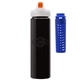 a black body & navy infuser & orange lid newport 25 oz pet bottle with flip spout infuser