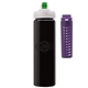 a black body & purple infuser & green lid newport 25 oz pet bottle with flip spout infuser