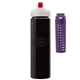 a black body & purple infuser & red lid newport 25 oz pet bottle with flip spout infuser