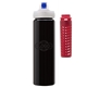 a black body & red infuser & navy lid newport 25 oz pet bottle with flip spout infuser