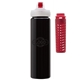 a black body & red infuser & red lid newport 25 oz pet bottle with flip spout infuser