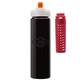 a black body & red infuser & orange lid newport 25 oz pet bottle with flip spout infuser
