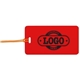 a red tag & orange strap two color luggage tag