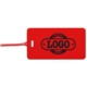 a red tag & red strap two color luggage tag