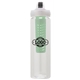 a clear body & black lid & green infuser laguna 32 oz pet bottle with flip spout infuser