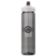 a smoke body & black lid & clear infuser laguna 32 oz pet bottle with flip spout infuser
