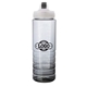 a smoke body & clear ice stick & black lid 26 oz pet bottle with flip spout ice stick