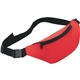 aerial view a red polyester hipster fanny pack, image 1 of 7