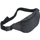 aerial view a black polyester hipster fanny pack, image 1 of 5