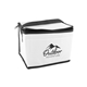 aerial view a white prime line non - woven lunch cooler bag, image 1 of 2