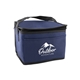 aerial view a navy blue non - woven lunch cooler bag, image 1 of 2