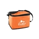 aerial view a orange prime line non - woven lunch cooler bag, image 1 of 2